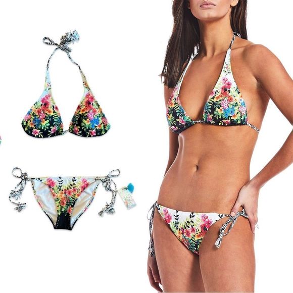 NWT Johnny Was Spring String Bikini Top & Spring String Bikini Bottoms - Picture 2 of 15